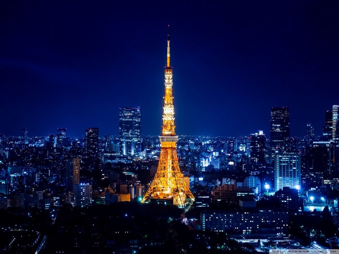 Tokyo Tower and cityscape at night
