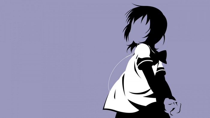 Anime girl from Yuru Yuri in silhouette