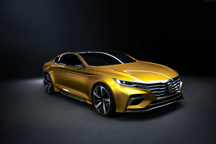 Roewe Vision-R yellow sedan concept car