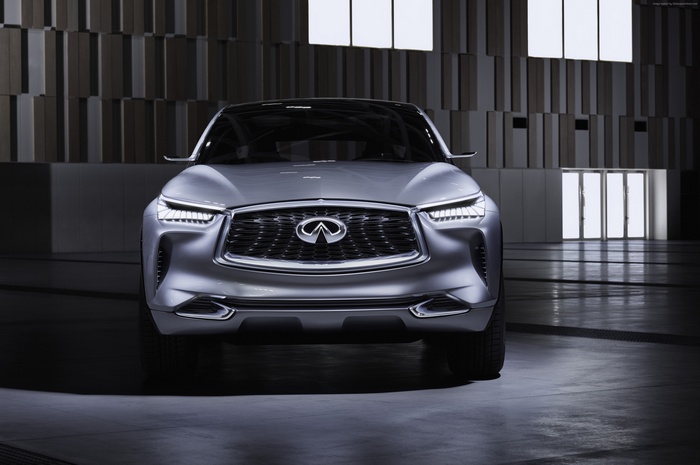 Silver Infiniti QX Sport Inspiration crossover concept car