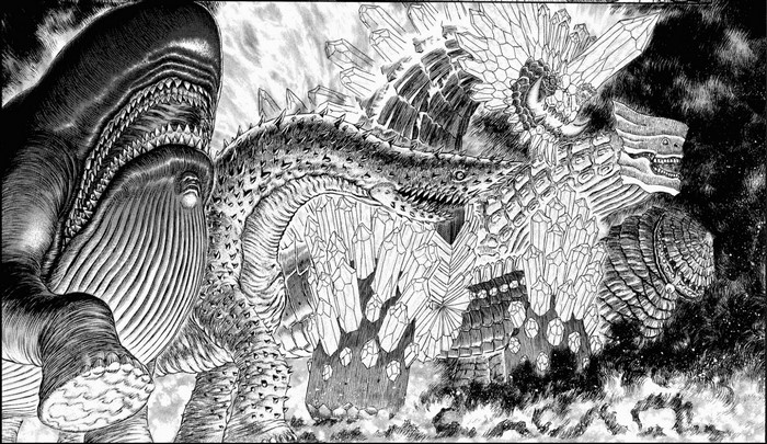 Berserk: Whale and Crystal Dragon Monsters