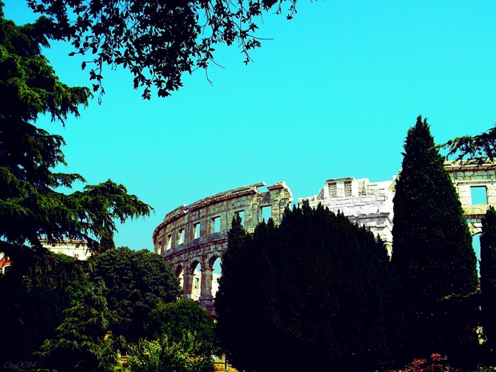 Ancient Roman Amphitheatre in Pula, Croatia