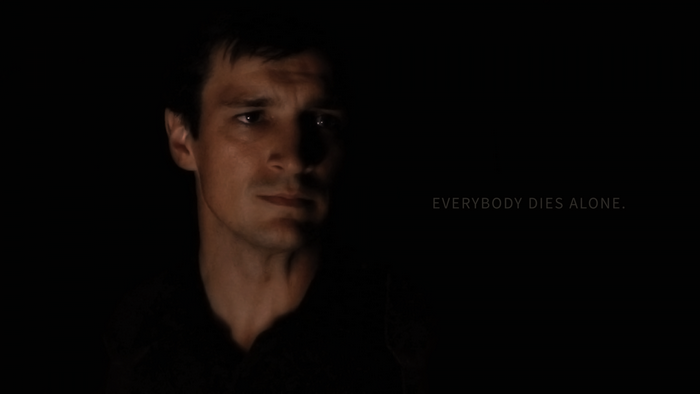 Malcolm Reynolds from Firefly in darkness
