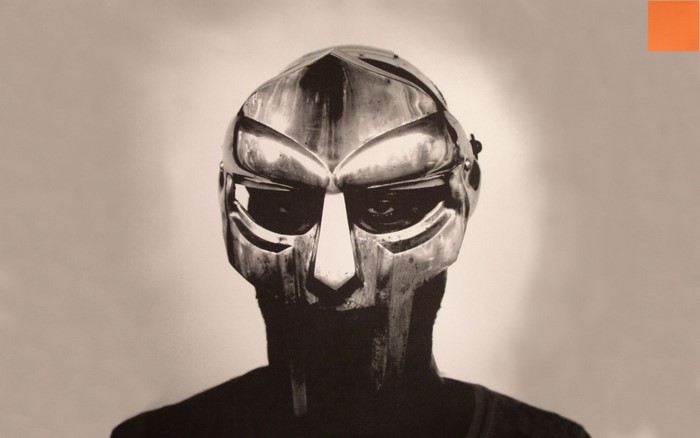 MF DOOM wearing a metal mask