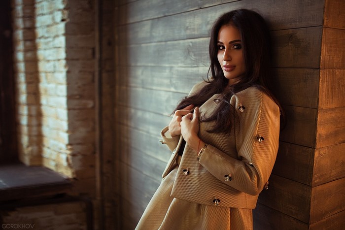 Woman in a beige jacket by Ivan Gorokhov