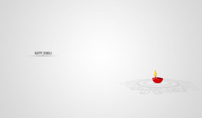Happy Diwali text with Diya and Rangoli