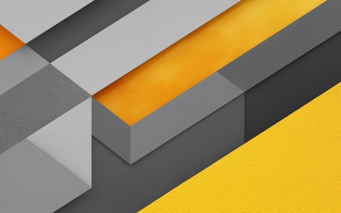 Abstract geometric shapes with yellow and gray colors