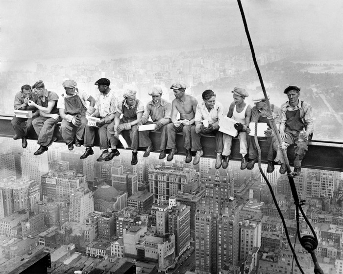 Lunch atop a Skyscraper: Workers on a Steel Beam