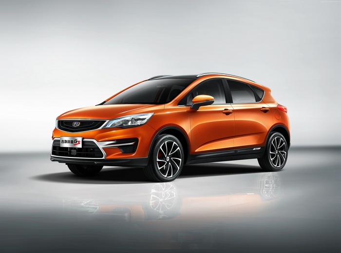 Orange Geely Emgrand GS Sport crossover