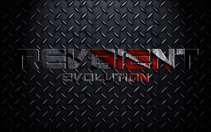 Revenant Evolution text on metal texture