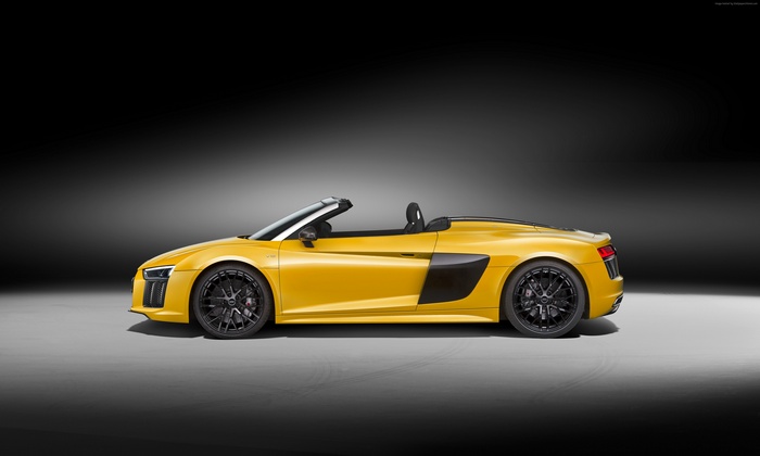 Yellow Audi R8 Spyder Convertible