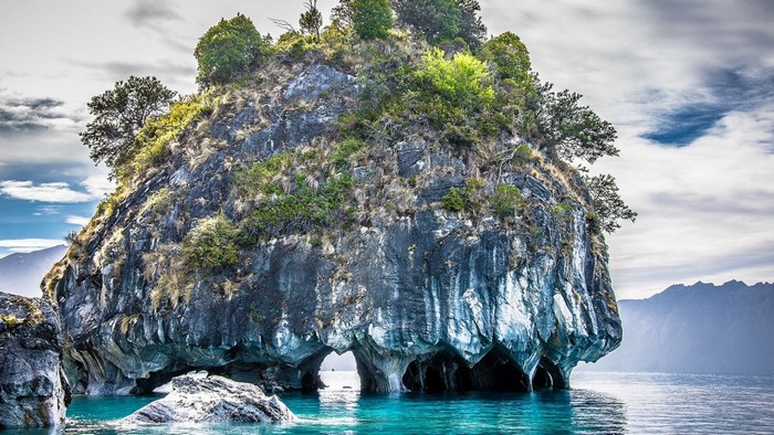 Marble Caves on the Lake in Patagonia, Chile