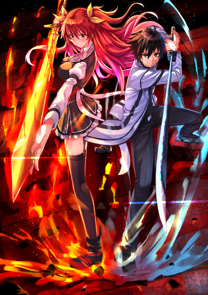 Stella Vermillion and Ikki Kurogane from Rakudai Kishi No Cavalry