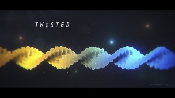 Twisted DNA strand with stars
