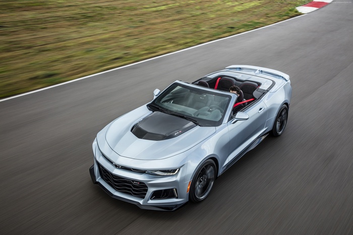 Chevrolet Camaro ZL1 Convertible on a Racetrack