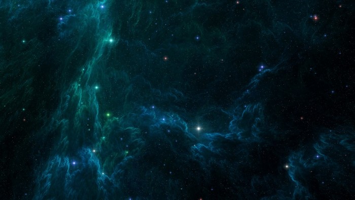 Space nebula with stars and cosmic clouds