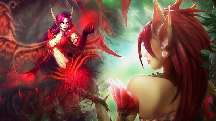 Morgana from League of Legends in fantasy art