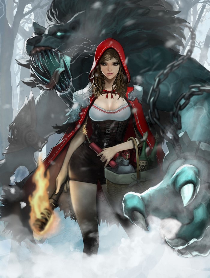 Little Red Riding Hood with a Werewolf