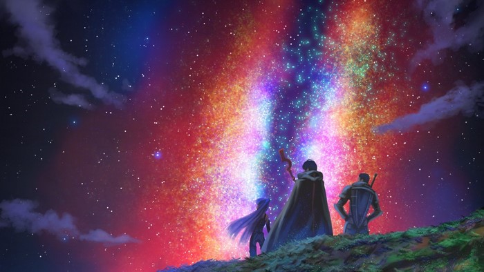 Akatsuki and Shiroe from Log Horizon watching a nebula