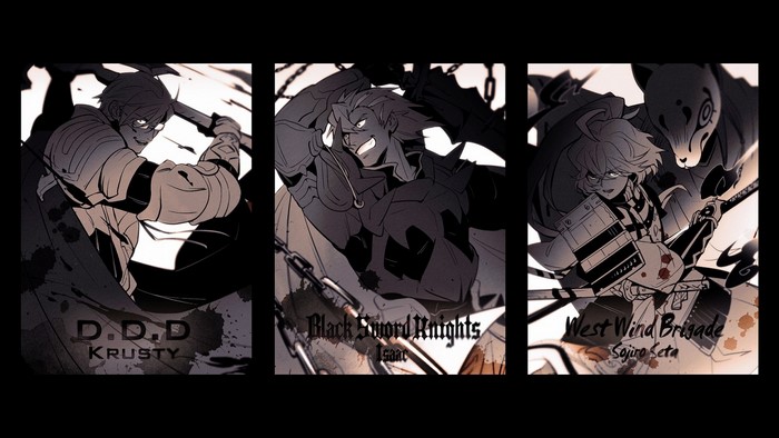 Crusty, Isaac, and Soujiro from Log Horizon