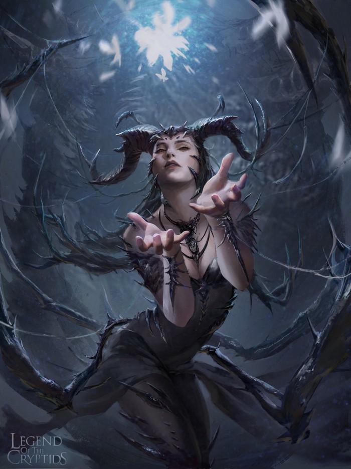 Demoness with horns from Legend of the Cryptids