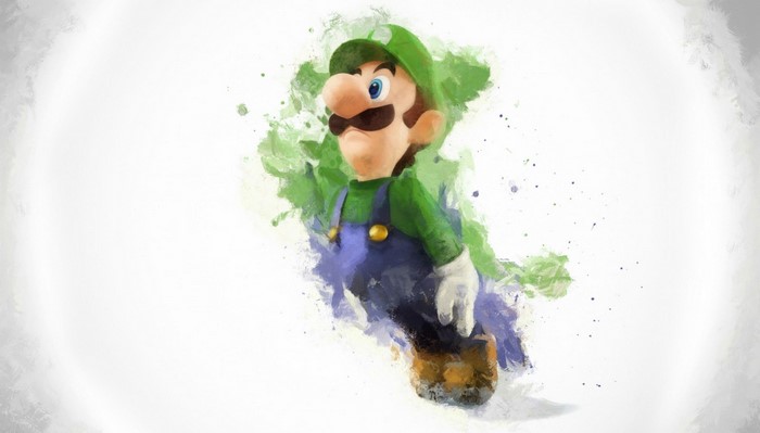 Luigi from Super Mario Bros. artwork