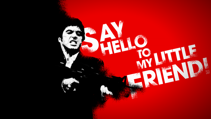Scarface movie poster with Tony Montana