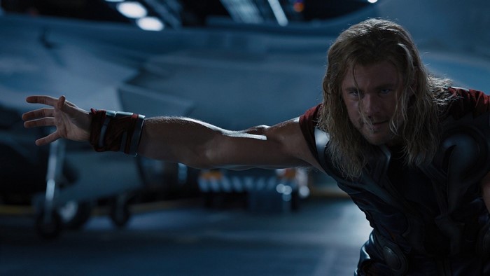 Thor in Action with Outstretched Arm