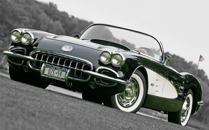 Black 1959 Chevrolet Corvette Convertible