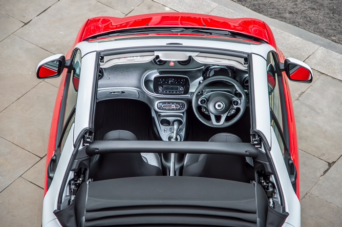 Smart Fortwo Passion Cabrio interior from above