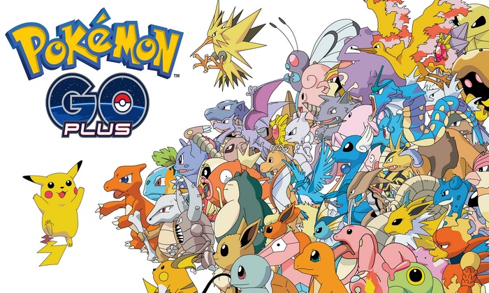 Pokemon Go Plus with Pikachu and other Pokemon