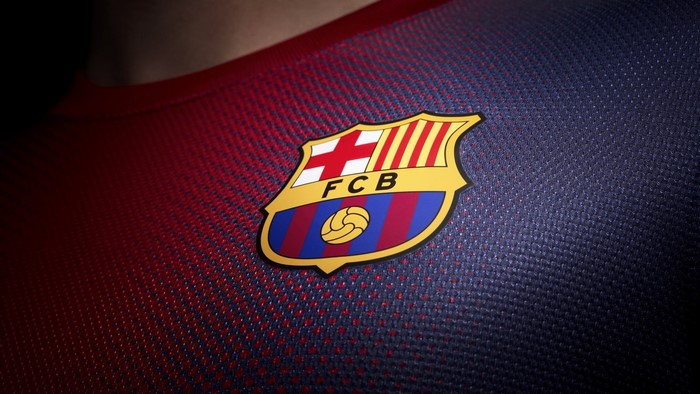 FC Barcelona logo on a jersey