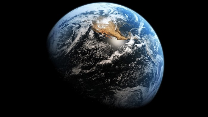 Earth from space, showing North America