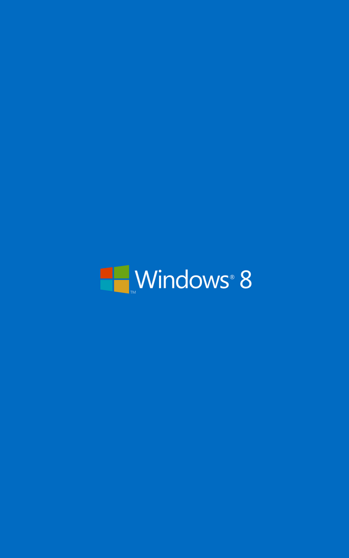 Windows 8 logo on blue background