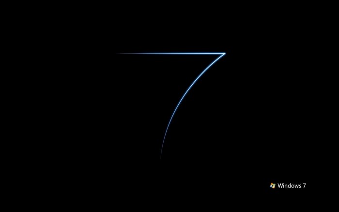 Windows 7 logo on black background