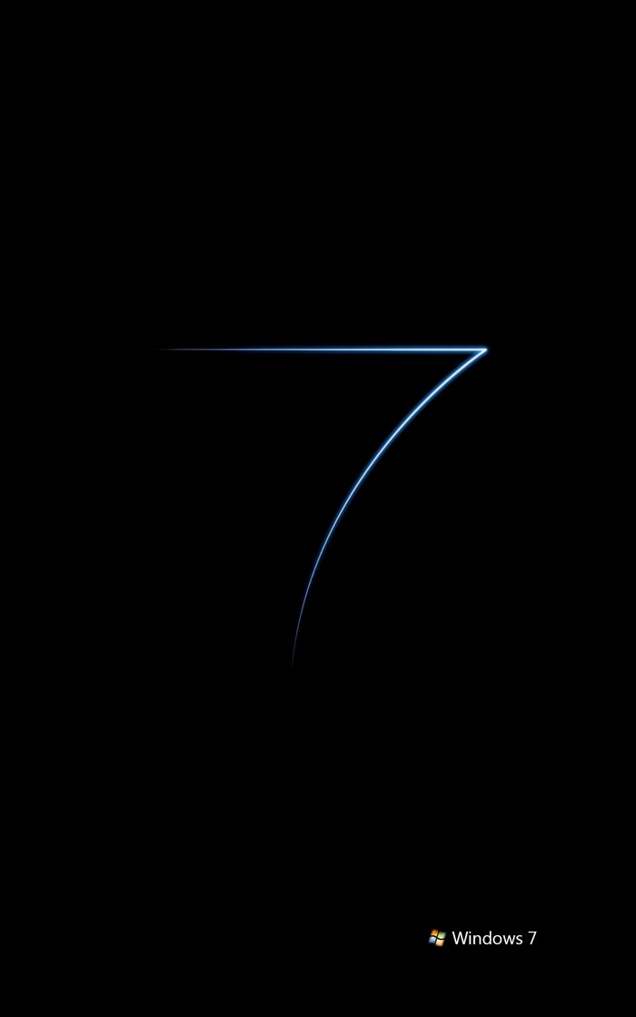 Windows 7 logo on black background