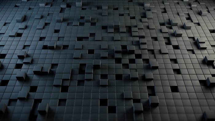 Monochrome 3D Cubes Pattern Texture