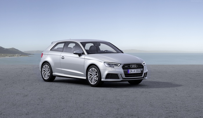 Silver Audi A3 Sportback 2.0 TFSI S Line
