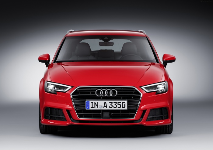Red Audi A3 Sportback TFSI S line
