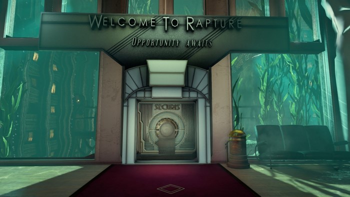 Welcome to Rapture sign from BioShock