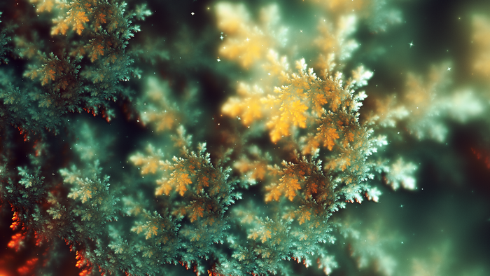 Abstract Fractal Trees in Autumn Colors