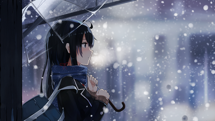 Yukinoshita Yukino from Yahari Ore no Seishun Love Comedy wa Machigatteiru in the snow