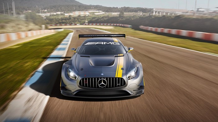 Mercedes-AMG GT3 race car on a track
