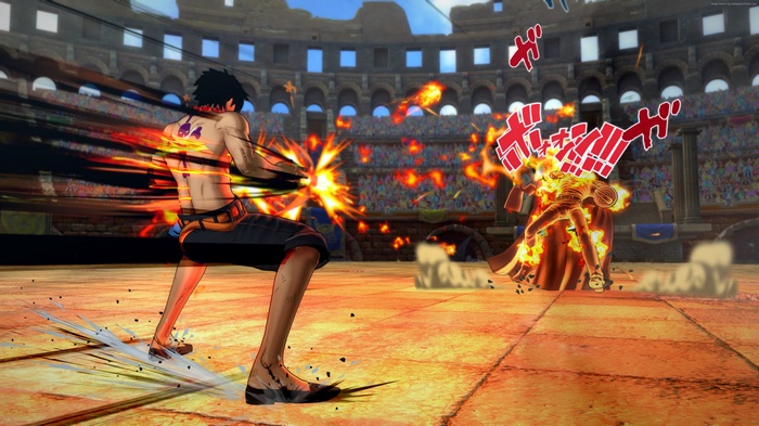 Portgas D. Ace fighting in One Piece: Burning Blood