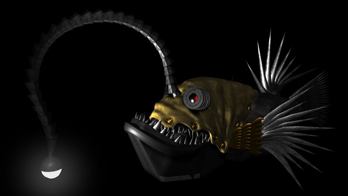 Steampunk Anglerfish with Lure