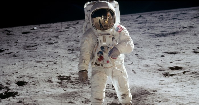 Astronaut on the Moon during Apollo mission