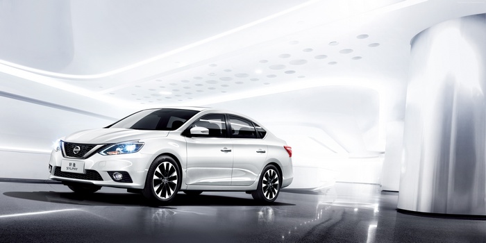 White Nissan Sylphy Sedan
