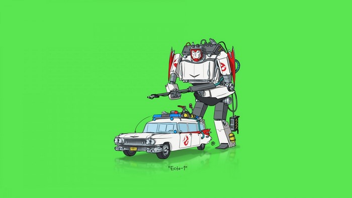Transformers Autobot Ratchet as Ecto-1