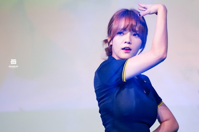 Jimin from AOA performing