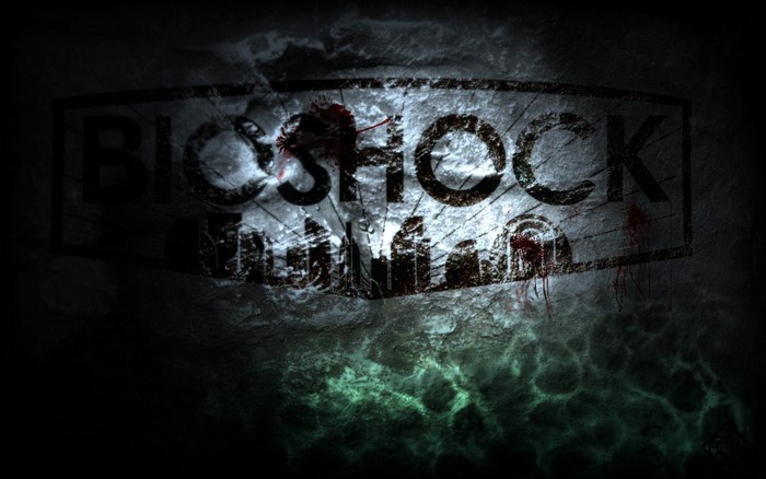 BioShock video game logo with blood splatters